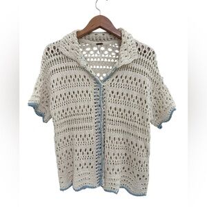 Free Movement People Women's Crochet Cardigan Top